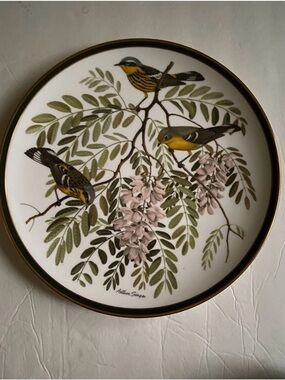 1977 Franklin Porcelain Wedgwood Songbirds of the World Plate  MAGNOLIA WARBLER